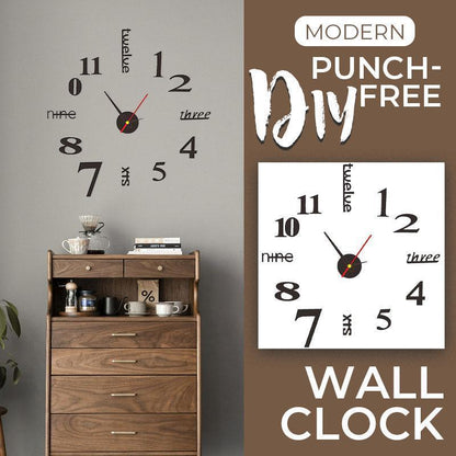🕒Reloj de pared moderno DIY sin perforaciones