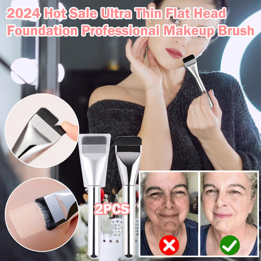 💥 Más de 7300 ventas diarias🔥2025 Nueva brocha de maquillaje profesional con cabeza plana ultrafina [💖Compre 1 y llévese 1 gratis💖]