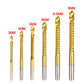🔥OFERTA ESPECIAL🔥 Brocas dentadas de acero rápido recubiertas de titanio (paquete de 6)