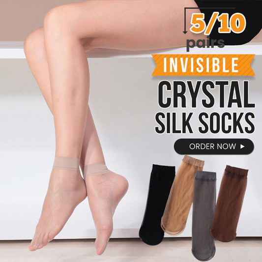 🧦Invisibles calcetines de seda de cristal antideslizante.