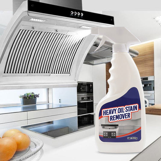 Espray espumoso para eliminar manchas de aceite pesado en la cocina