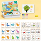 Puzzles magnéticos para vestir caras Juego de viaje Juguete educativo doble cara para preescolares