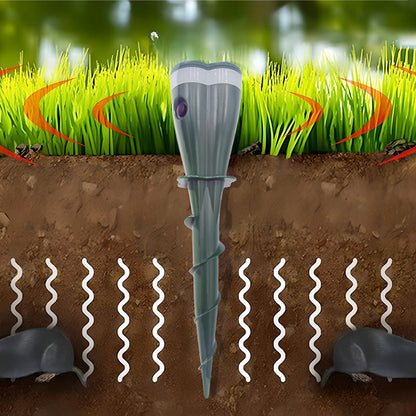 Repelente Solar para Topos Resistente al Agua con Tornillos