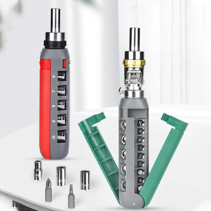 💪💪💪 Juego de destornilladores multifuncionales con trinquete 14 en 1