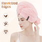 🛁  Toalla grande para el cabello con cinta segura para mujeres