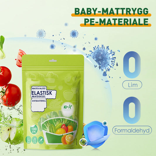 100 unidades de cubiertas elásticas para alimentos de grado alimenticio, antibacterianas