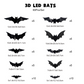 🔥 ÚLTIMO DÍA DE PROMOCIÓN - 50 % DE DESCUENTO 🔥🦇Decoración de pared LED con murciélagos en 3D para Halloween