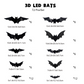 🔥 ÚLTIMO DÍA DE PROMOCIÓN - 50 % DE DESCUENTO 🔥🦇Decoración de pared LED con murciélagos en 3D para Halloween