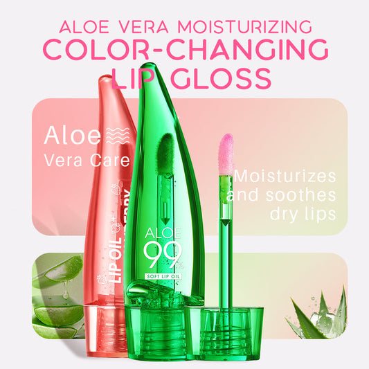 🎁✨ Compra 1 y llévate 1 gratis 🎁✨ Brillo de labios hidratante con aloe vera que cambia de color