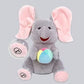Bonito peluche de elefante para jugar al escondite