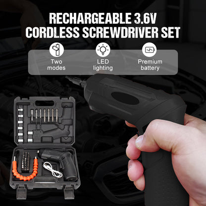 🔥Oferta caliente 50% de descuento⏳Juego de destornilladores con batería recargable de 3.6V🛠️