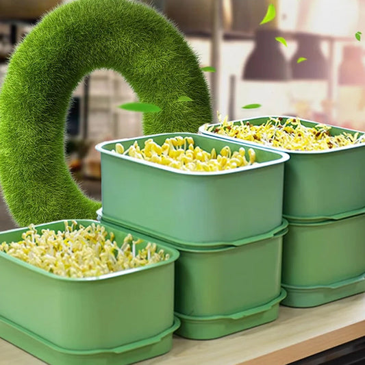 Caja apilable para el cultivo de judías germinadas - Diseño multicapa, perfecto para el cultivo en casa, ¡vida verde y saludable!