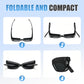 Gafas de sol compactas y plegables para colocar sobre las gafas