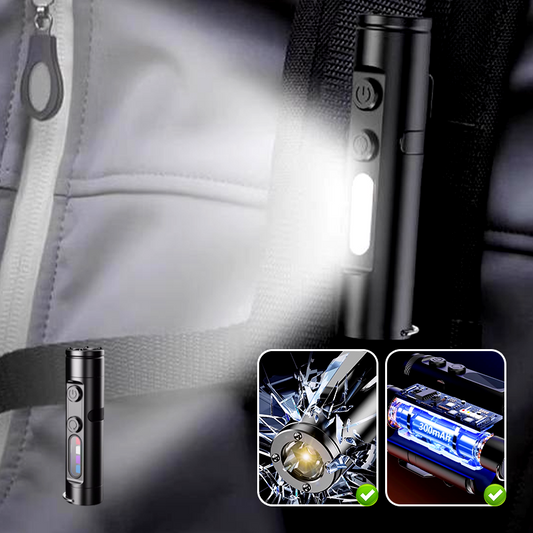 Mini llavero linterna recargable y magnética