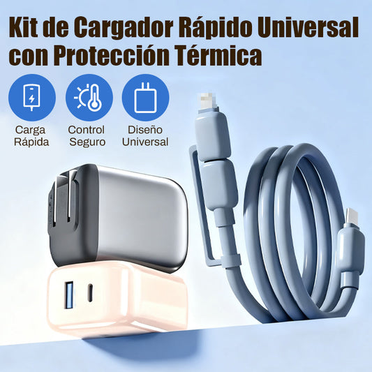 Kit de Cargador Rápido Universal con Protección Térmica