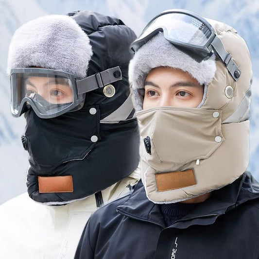 Gorro cálido con banda reflectante de seguridad