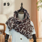 Bufanda gruesa y cálida con estampado de leopardo clásico para mujer