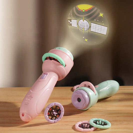Linterna educativa con proyector para niños, para el aprendizaje y el reconocimiento.