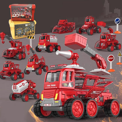 Juguetes de camiones de bomberos con transformadores magnéticos