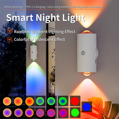 ⏳Oferta navideña por tiempo limitado: 30 % de descuento⏰Luz nocturna con cambio de color y detección automática