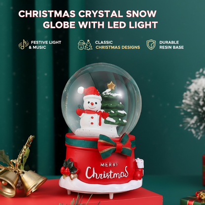 🎅🎁Regalos de Navidad 🎉Bola de nieve de cristal navideña con luz LED