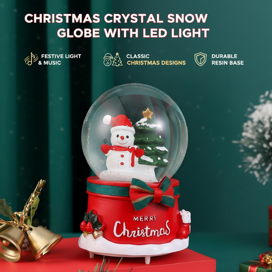 🎅🎁Regalos de Navidad 🎉Bola de nieve de cristal navideña con luz LED