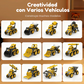 🎄 Set de Construcción Magnético de Vehículos – El Regalo Navideño Ideal para Pequeños Constructores 🚜