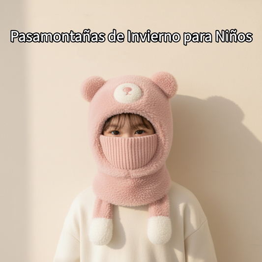 🎄 Pasamontañas Osito Navideño para Niños – El Regalo Tierno del Invierno 🧸✨