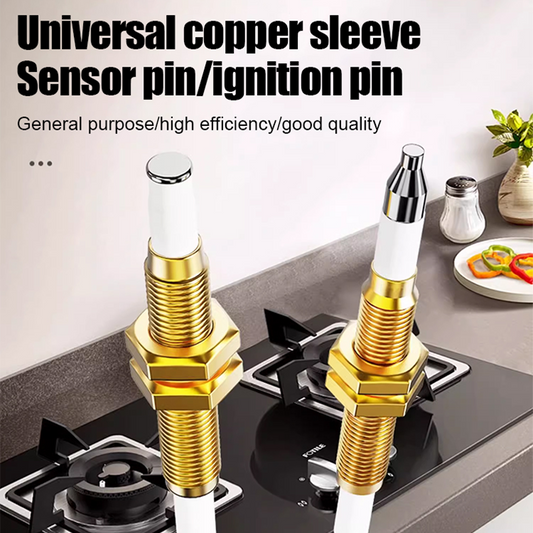 Universal Built-in Copper Ignition Needle & Flame Sensor Needle with Wiring for Gas Stoves