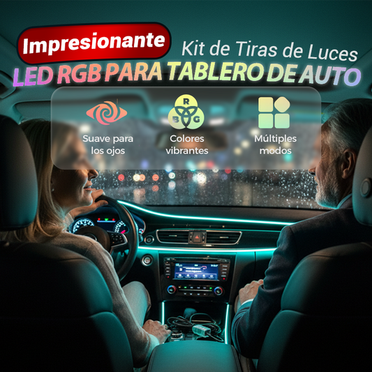 Kit de Tiras de Luces LED RGB para Tablero de Auto
