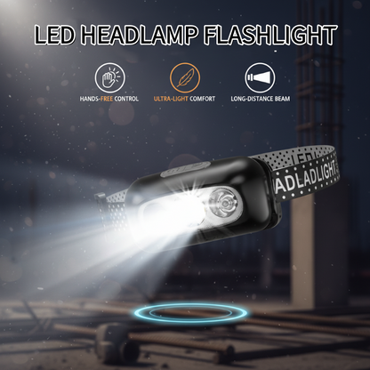 Linterna frontal LED recargable y ligera