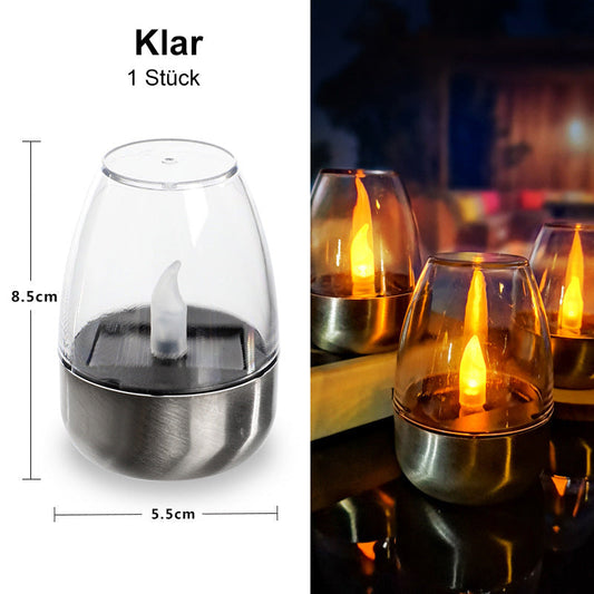 🕯️ ¡COMPRA 2 Y LLÉVATE 1 GRATIS! ☀️ Paquete de 6 lámparas de mesa LED solares – Sin llama y resistentes al agua, encendido/apagado automático con sensor de anochecer para jardín y fiestas