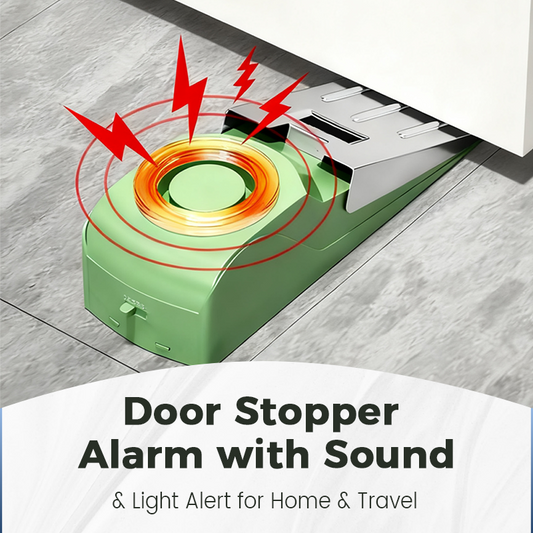 Door Stopper Alarm with Sound & Light Alert for Home & Travel