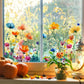 ✨¡ÚLTIMO DÍA DE REBAJAS, 50 % DE DESCUENTO!💐 Pegatina para ventana con ramo de flores de colores🖼️