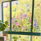 ✨¡ÚLTIMO DÍA DE REBAJAS, 50 % DE DESCUENTO!💐 Pegatina para ventana con ramo de flores de colores🖼️