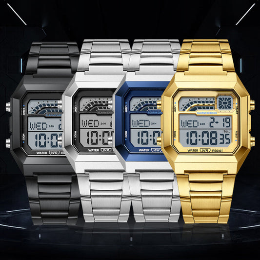 Reloj Digital Cuadrado Unisex con Pantalla Luminosa