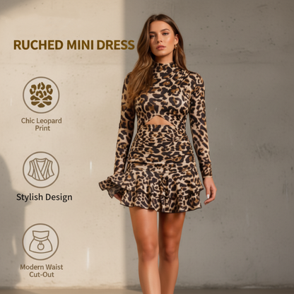 🔥 50% DE DESCUENTO 🔥 Falda con Volantes y Estampado de Leopardo para Mujer 🐆 Suave, Salvaje y Elegante ✨