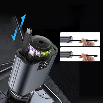 Cargador para Auto 5 en 1, Color Blanco Estelar