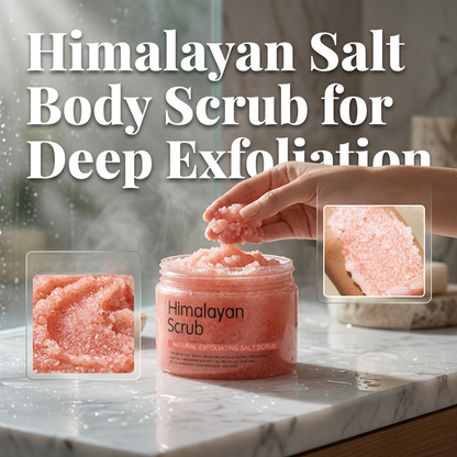 Exfoliante corporal de sal del Himalaya para una exfoliación profunda