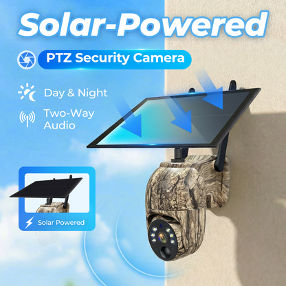 🏠⚡ ¡50 % DE DESCUENTO! Cámara PTZ solar de 4 MP🌧️🛡️