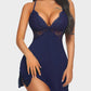 Camisón Sexy de Encaje con Abertura Lateral Decorado con Lazo