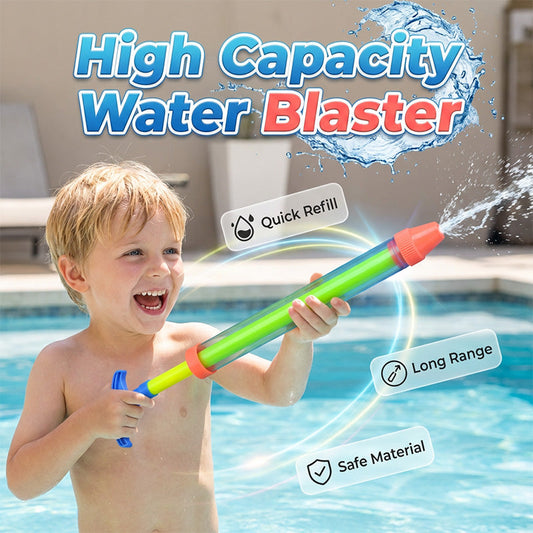 Pistola de agua con ruedas para divertirse en verano