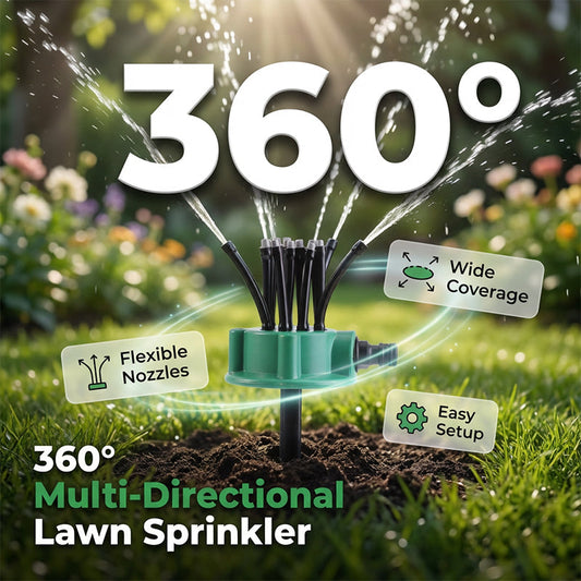 Aspersor de jardín de precisión con cobertura de 360°