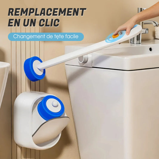 Disposable Toilet Brush with Replaceable Head