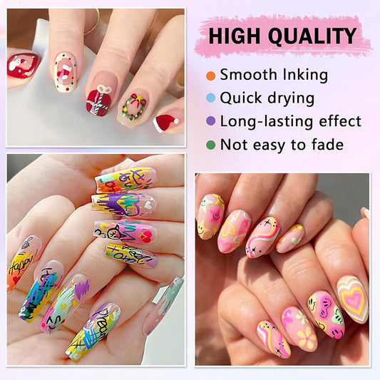 Rotuladores acrílicos de doble punta para el arte de las uñas