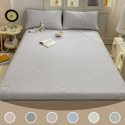 Conjunto de ropa de cama de 3 piezas con estampado jacquard de ositos, fresco y transpirable