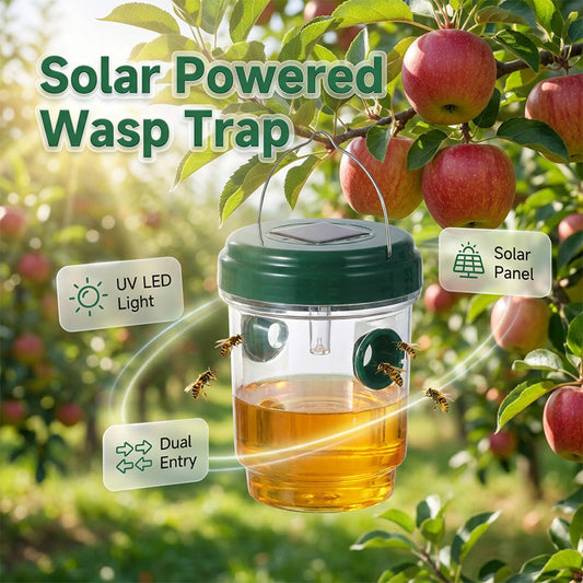 Trampa colgante para avispas que funciona con energía solar