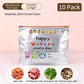 Bolsas de almacenamiento reutilizables de papel de aluminio con cierre hermético (10 piezas)