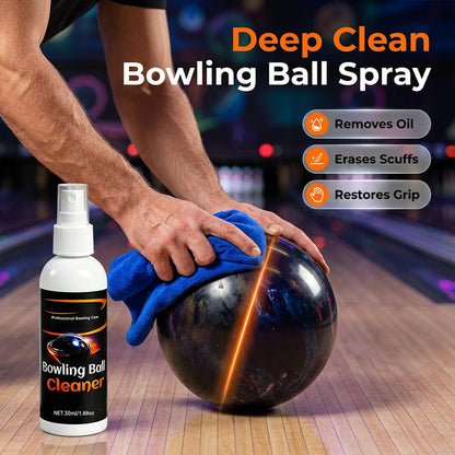 🥳 ¡REBAJAS 2026! +50.000 vendidos 🎳💪🔥 50% de descuento limpiador profesional de bolas de bolos 🧼 Elimina el aceite al instante + paño premium. Bola como nueva en cada partida!✨